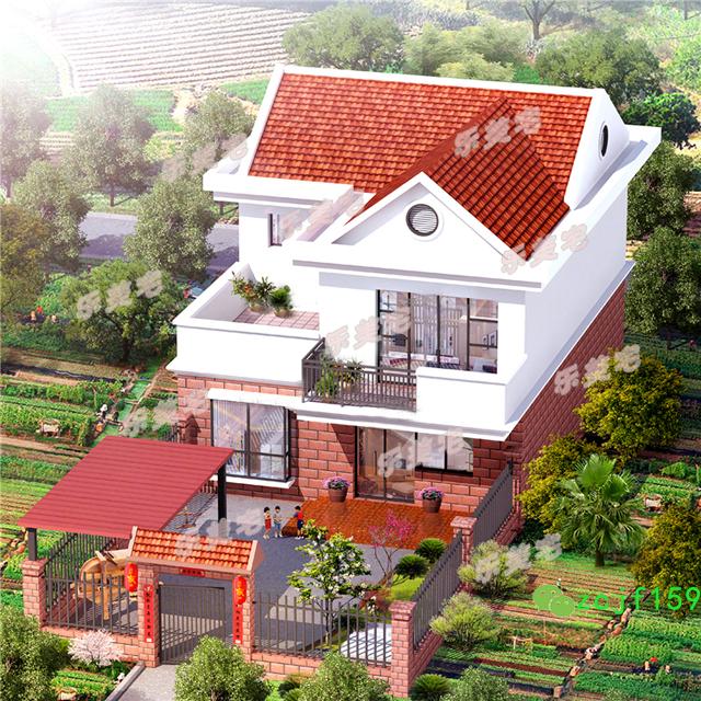 帶庭院花園的二層小別墅設(shè)計(jì)圖，搭配清新優(yōu)雅，戶型設(shè)計(jì)十分漂亮。