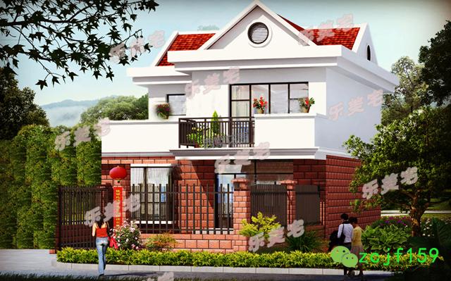 帶庭院花園的二層小別墅設(shè)計(jì)圖，搭配清新優(yōu)雅，戶型設(shè)計(jì)十分漂亮。