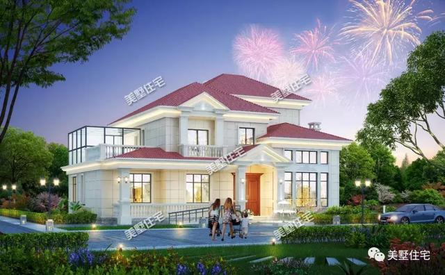 錢總定制的二層歐式別墅設(shè)計圖，帶棋牌室和陽光房，優(yōu)雅溫暖、不同凡俗。