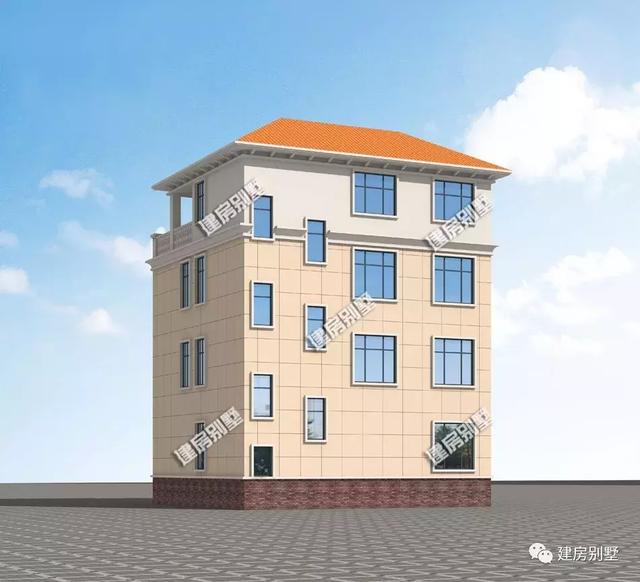 簡約且氣派的四層農(nóng)村別墅戶型，室內(nèi)臥室多，配置也齊全。