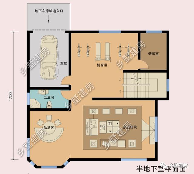 帶半地下室的三層豪華別墅，帶音樂室+健身房+酒窖，很多路人經(jīng)過也都會(huì)停下駐足觀賞，