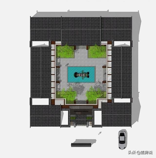 四合院設(shè)計(jì)圖：現(xiàn)代化四合院，享受經(jīng)典文化的同時(shí)還能兼顧生活便利