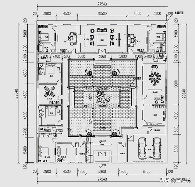 四合院設(shè)計(jì)圖：現(xiàn)代化四合院，享受經(jīng)典文化的同時(shí)還能兼顧生活便利