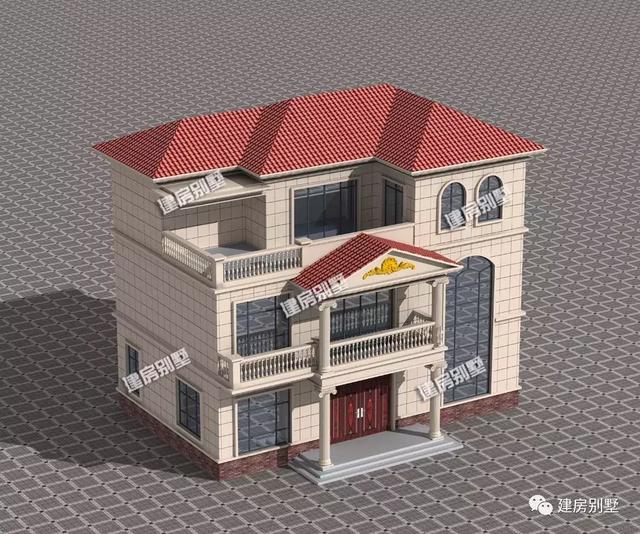 農(nóng)村別墅設(shè)計(jì)圖，14.2×8.6米進(jìn)深小的戶型，簡(jiǎn)單為美