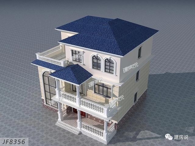 三層精美別墅設(shè)計(jì)圖，花自己的錢，建漂亮的別墅，過(guò)瀟灑的生活