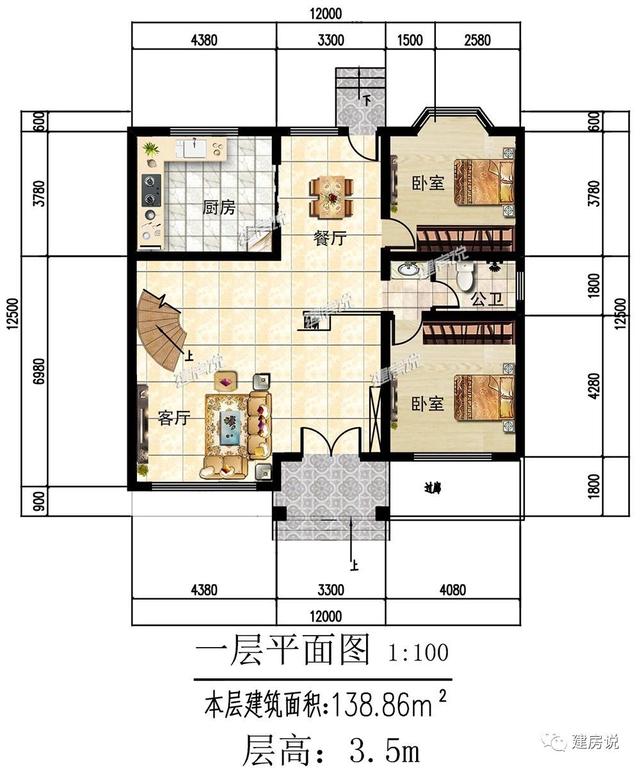 三層精美別墅設(shè)計(jì)圖，花自己的錢，建漂亮的別墅，過(guò)瀟灑的生活