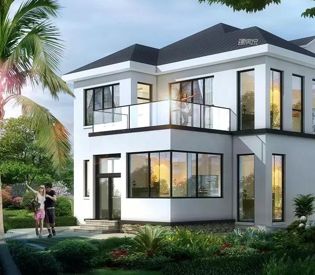 90后都開始建別墅了，二層現(xiàn)代極簡別墅設(shè)計圖推薦，30萬搞定