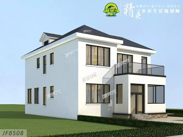 90后都開始建別墅了，二層現(xiàn)代極簡別墅設(shè)計圖推薦，30萬搞定