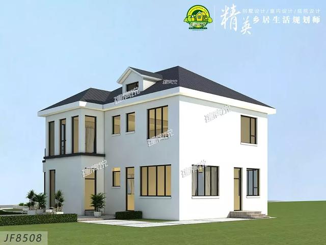 90后都開始建別墅了，二層現(xiàn)代極簡別墅設(shè)計圖推薦，30萬搞定