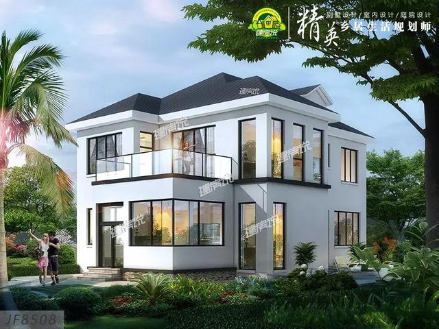 90后都開始建別墅了，二層現(xiàn)代極簡別墅設(shè)計圖推薦，30萬搞定