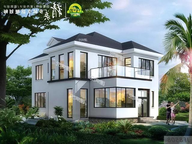 90后都開始建別墅了，二層現(xiàn)代極簡別墅設(shè)計圖推薦，30萬搞定