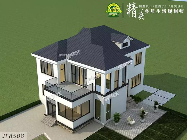 90后都開始建別墅了，二層現(xiàn)代極簡別墅設(shè)計圖推薦，30萬搞定