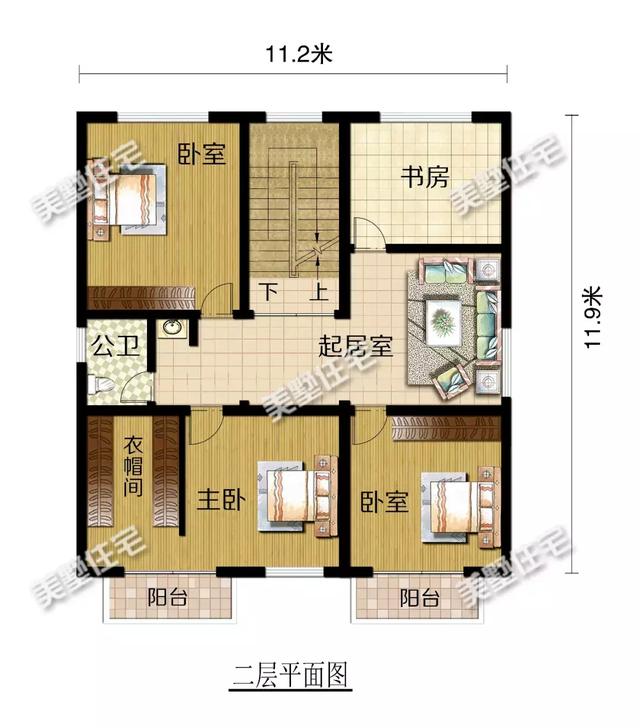 開間11米的實(shí)用戶型設(shè)計(jì)圖，過年回家建一棟，照顧父母更方便