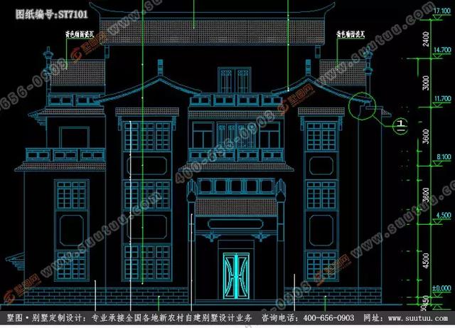 超大超豪華21.8×15.6米徽派風格別墅設(shè)計圖推薦，主體造價百萬
