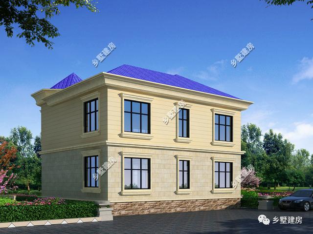 10.5X10.6的農(nóng)村二層別墅設(shè)計圖，外觀俊俏，非常適合農(nóng)村！