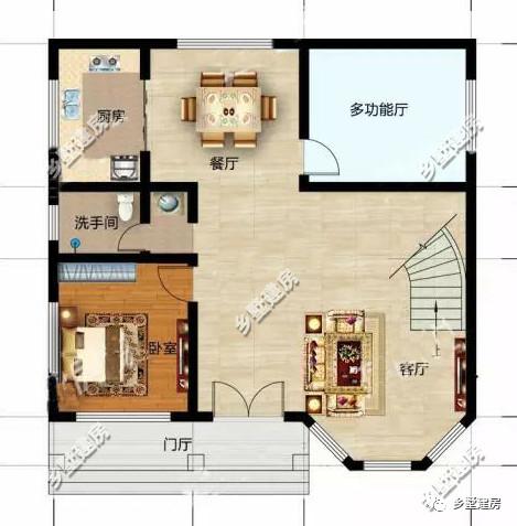 10.5X10.6的農(nóng)村二層別墅設(shè)計圖，外觀俊俏，非常適合農(nóng)村！