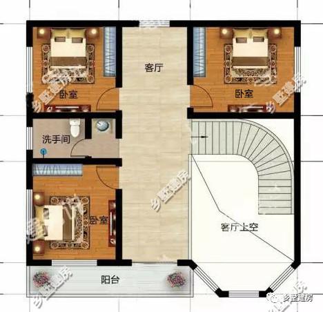 10.5X10.6的農(nóng)村二層別墅設(shè)計圖，外觀俊俏，非常適合農(nóng)村！