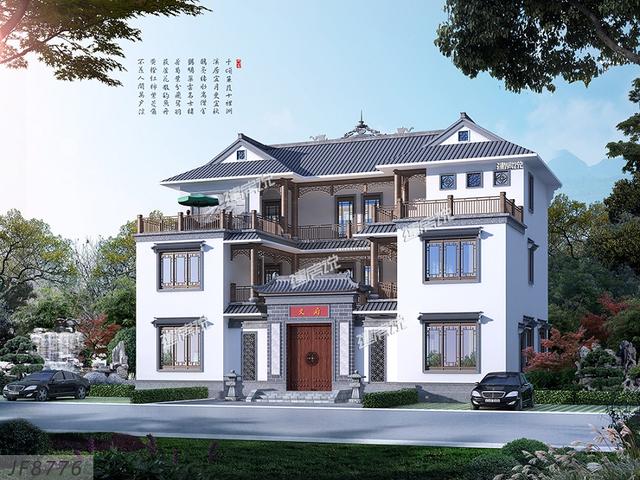 中式別墅設(shè)計(jì)圖，能住4代人，建一棟肯定碾壓全村房子
