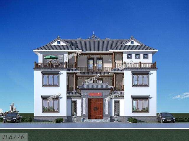 中式別墅設(shè)計(jì)圖，能住4代人，建一棟肯定碾壓全村房子