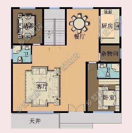 二層自建房屋設(shè)計圖，回鄉(xiāng)蓋一棟養(yǎng)老別墅，占地不大省錢又舒心