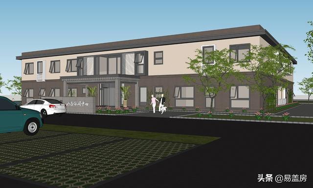 田園主題酒店設(shè)計圖紙，兩層蓋出5層的豐富功能