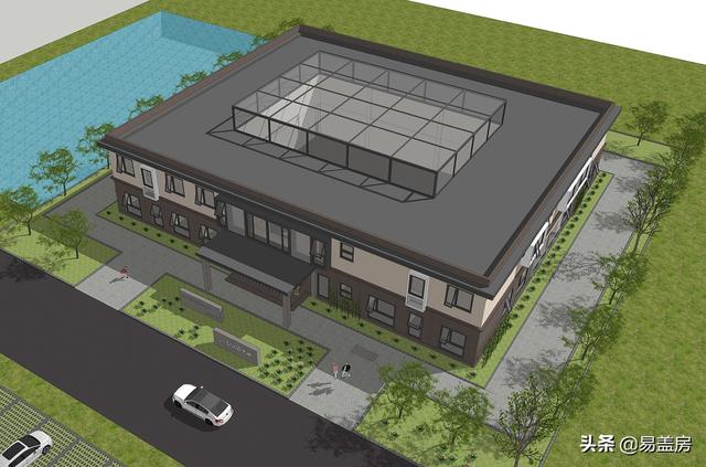 田園主題酒店設(shè)計圖紙，兩層蓋出5層的豐富功能