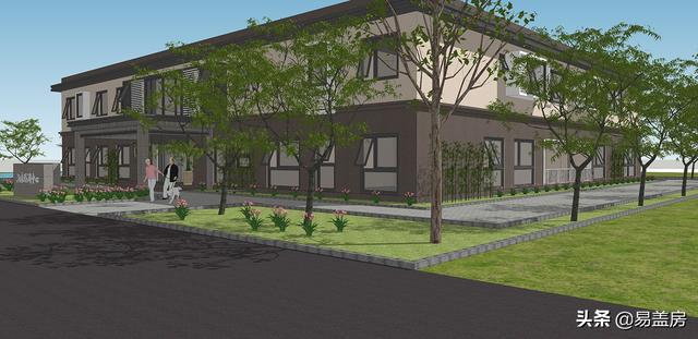 田園主題酒店設(shè)計圖紙，兩層蓋出5層的豐富功能