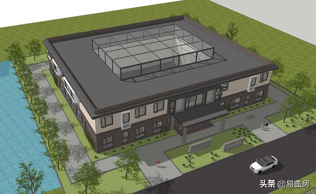 田園主題酒店設(shè)計圖紙，兩層蓋出5層的豐富功能