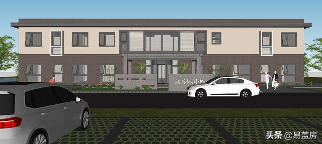 田園主題酒店設(shè)計圖紙，兩層蓋出5層的豐富功能