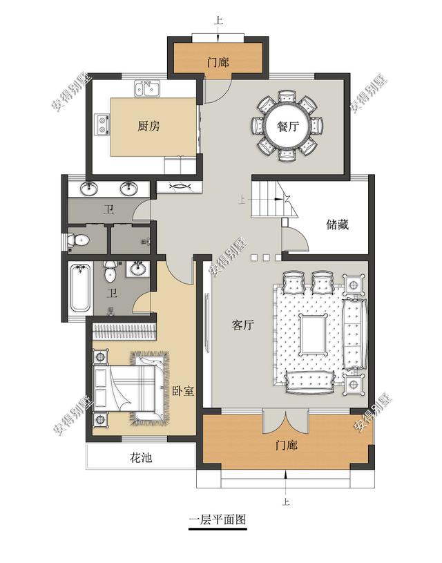 2層歐式小別墅設(shè)計(jì)圖，造價(jià)35萬(wàn)，占地120㎡，建一棟在農(nóng)村超受歡迎