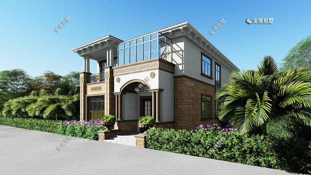 占地120㎡的2層歐式別墅設(shè)計(jì)圖，小戶型大功能的好房子，農(nóng)村自建首選！