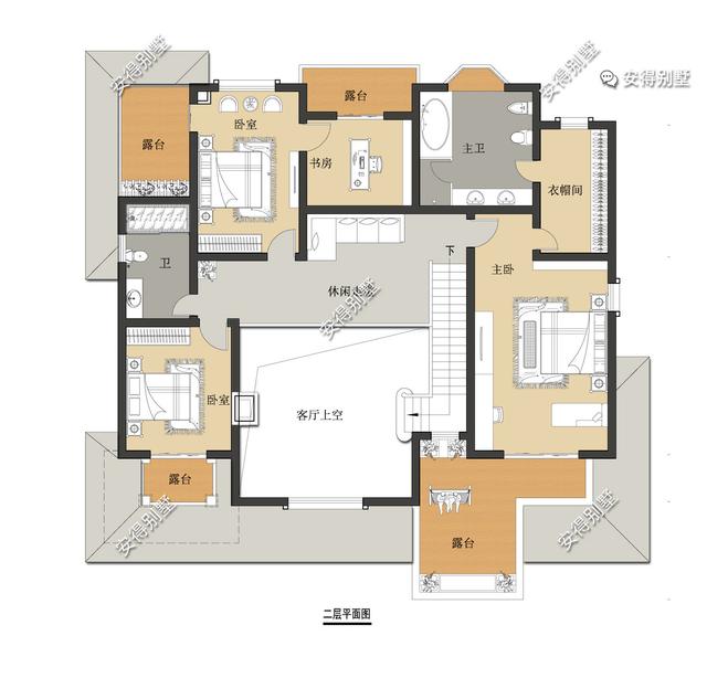 一棟氣派的2層歐式別墅設計圖，居住舒適外觀驚艷，眾人夸贊！