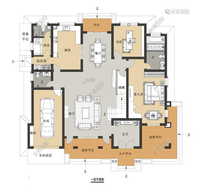 一棟氣派的2層歐式別墅設計圖，居住舒適外觀驚艷，眾人夸贊！