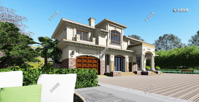 一棟氣派的2層歐式別墅設計圖，居住舒適外觀驚艷，眾人夸贊！