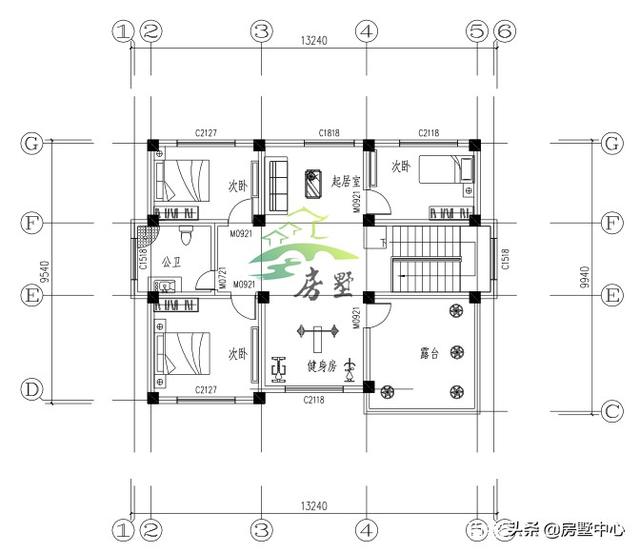 八角窗設計的客廳餐廳別墅設計圖，體驗不一樣的生活環(huán)境