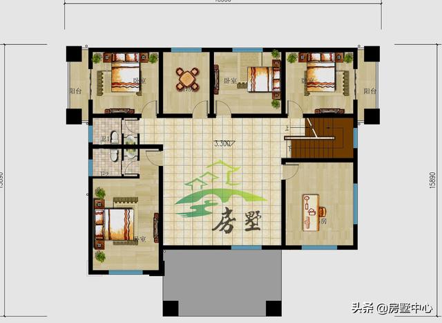 美觀別墅設(shè)計圖，堂屋的設(shè)計非常符合南方的習(xí)俗，外觀豪華大氣