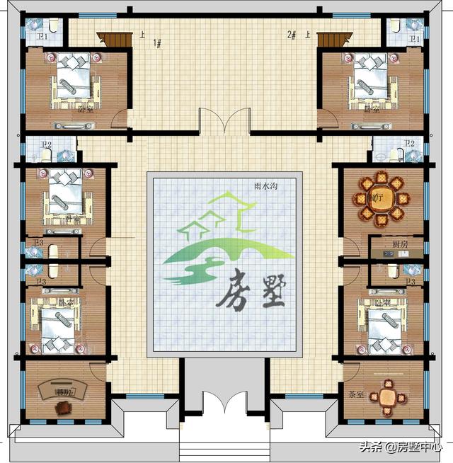 新款四合院設(shè)計(jì)圖推薦，與父母一同住在這樣的四合院里，互相照應(yīng)，生活獨(dú)立