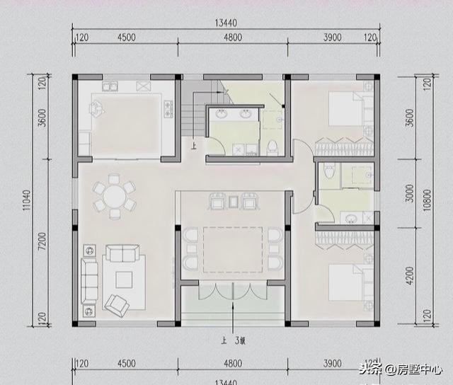 兩套占地120平的精致別墅設(shè)計(jì)圖，滿足所有地方對宅基地的限制