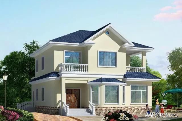 二層別墅設(shè)計(jì)圖，柴火房和車庫都有的歐式別墅，這才是農(nóng)村該有的樣子