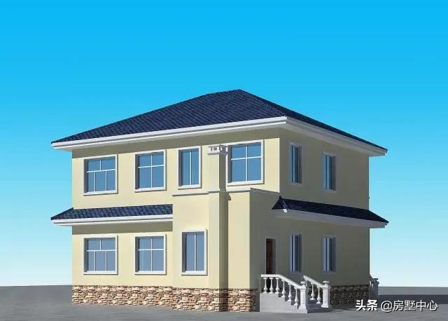 二層別墅設(shè)計(jì)圖，柴火房和車庫都有的歐式別墅，這才是農(nóng)村該有的樣子