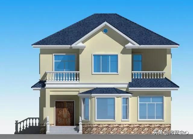 二層別墅設(shè)計(jì)圖，柴火房和車庫都有的歐式別墅，這才是農(nóng)村該有的樣子