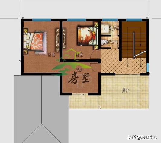 歐式別墅設(shè)計(jì)圖，浴室與衛(wèi)生間隔斷，地面干燥整潔