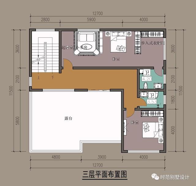 13x16米前庭后院三層中式別墅設(shè)計(jì)圖，挑空客廳，6室4廳完美農(nóng)村生活