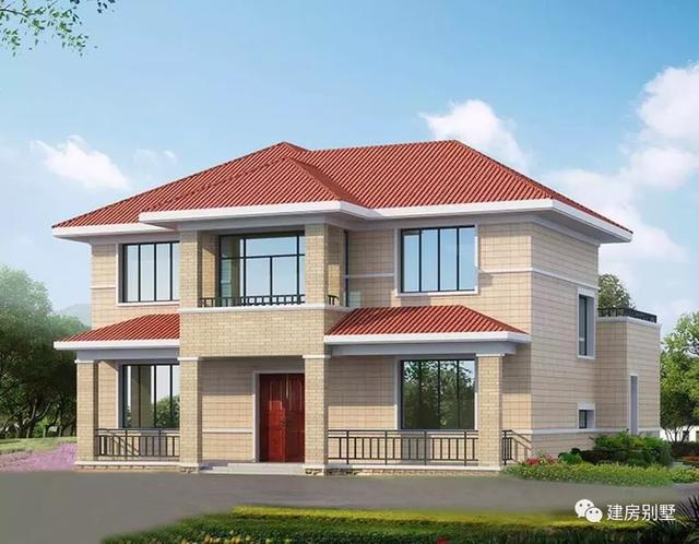 兩棟開間15米多的漂亮別墅設(shè)計(jì)圖，第一棟配堂屋、糧倉和茶室