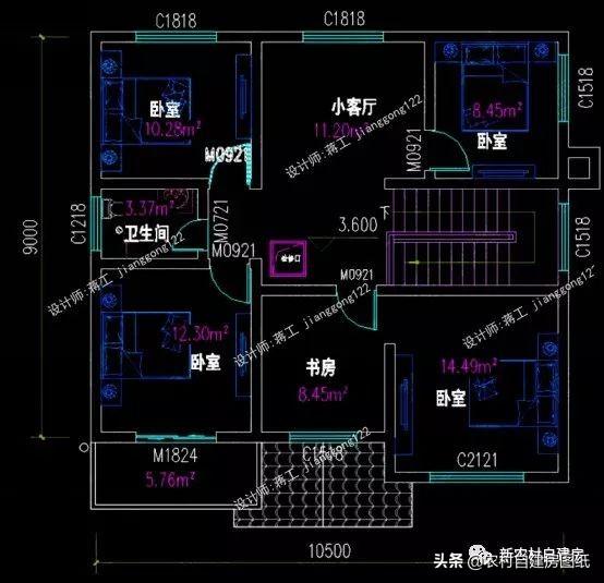 10×9米自建房怎么蓋？兩款兩層圖紙，一款20萬一款25萬
