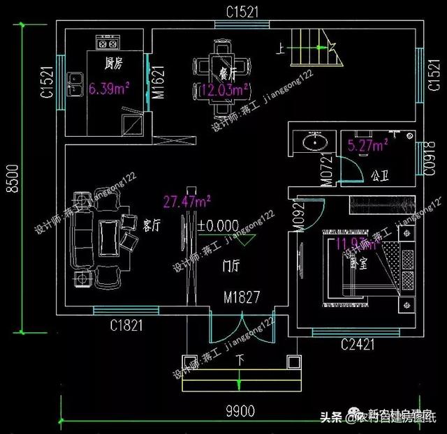 10×9米自建房怎么蓋？兩款兩層圖紙，一款20萬一款25萬