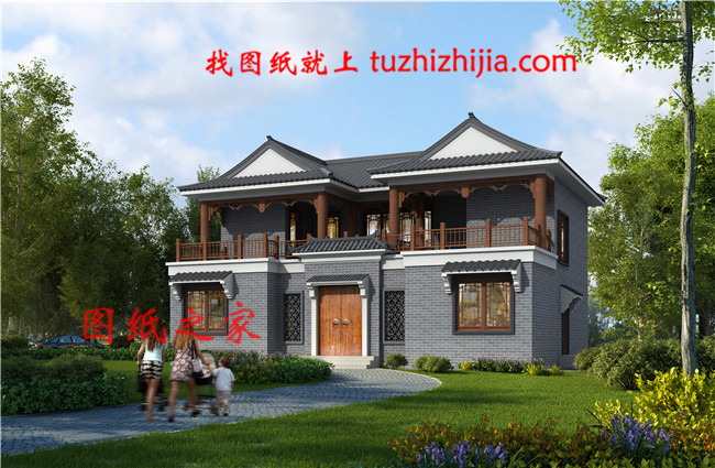 15×10米農(nóng)村二層四合院自建房戶型圖，占地面積僅150平米