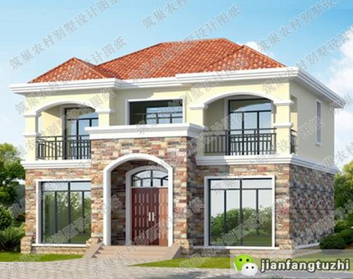 25萬內(nèi)二層小別墅設(shè)計(jì)施工圖，一款設(shè)計(jì)3家曬房！