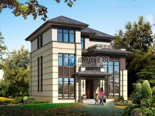 新中式三層別墅設(shè)計(jì)圖，經(jīng)典接地氣戶型，8間臥室盡享天倫！