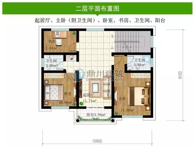 10×9米農(nóng)村三層別墅設(shè)計圖，30萬建5室4廳2書房帶大露臺和堂屋，心動嗎